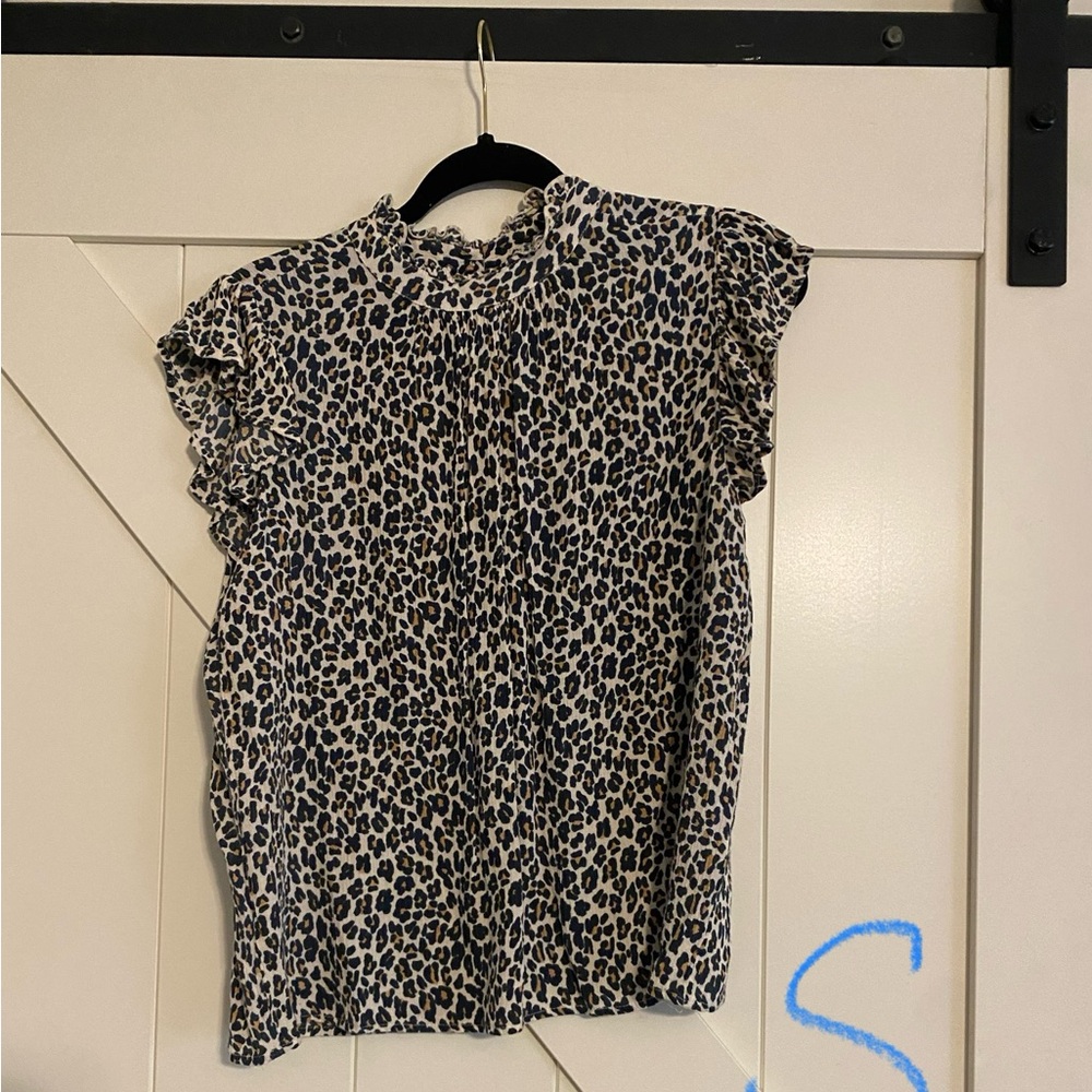 Target Black and White Animal Print Blouse